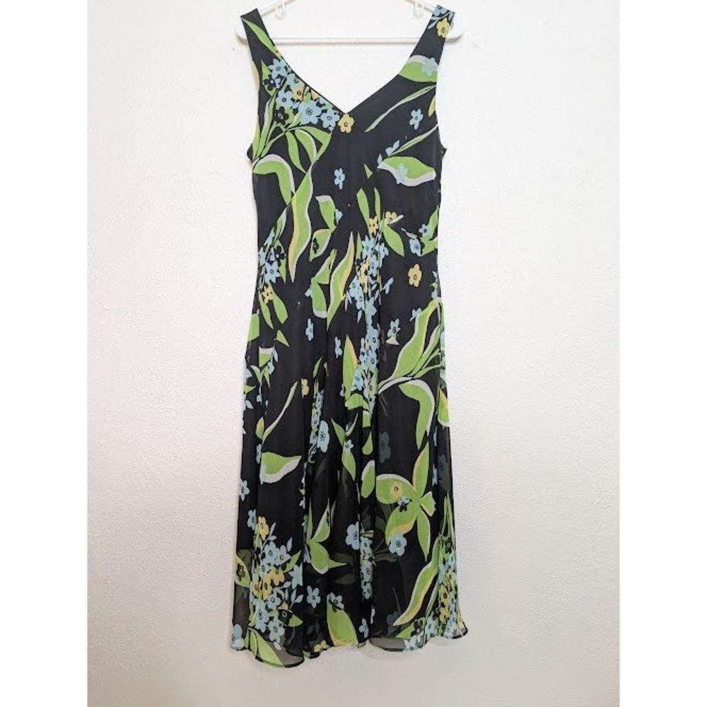 Vintage‎ Y2K Studio 1940 Midi Dress Womens 14 Fairy Grunge Whimsigoth Floral - Picture 5 of 6
